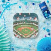Baseball Weihnachten Pappteller (Party)