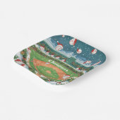 Baseball Weihnachten Pappteller (Gewinkelt)