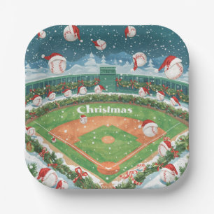 Baseball Weihnachten Pappteller