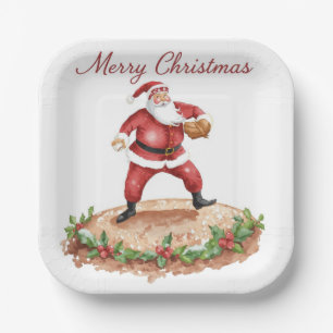 Baseball Weihnachten Pappteller