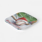 Baseball Weihnachten Pappteller (Gewinkelt)