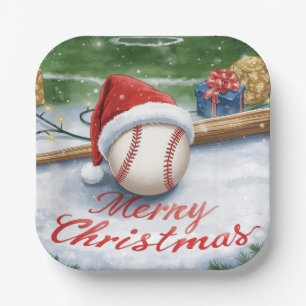 Baseball Weihnachten Pappteller