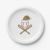 Baseball Weihnachten Pappteller (Vorderseite)