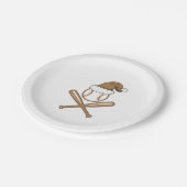 Baseball Weihnachten Pappteller (Schrägansicht)