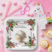 Baseball Weihnachten Pappteller (Party)