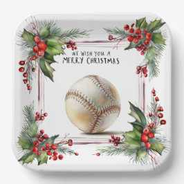 Baseball Weihnachten Pappteller