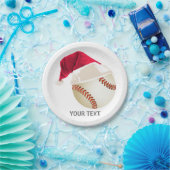 Baseball-Weihnachten Pappteller (Party)