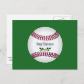 Baseball Weihnachten Postkarte (Vorne/Hinten)