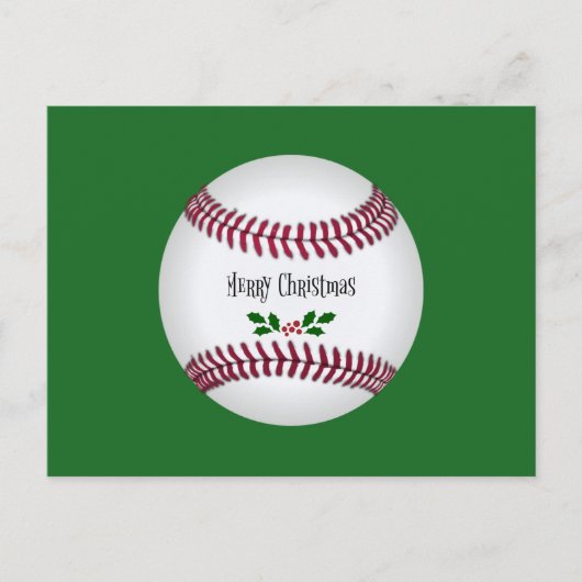 Baseball Weihnachten Postkarte (Vorderseite)