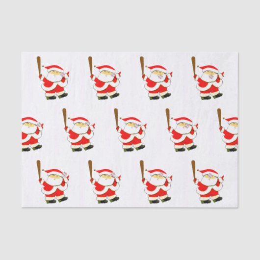 Baseball Weihnachten Seidenpapier (Vorderseite)
