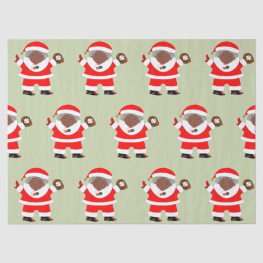 Baseball Weihnachten Seidenpapier (Vorderseite)