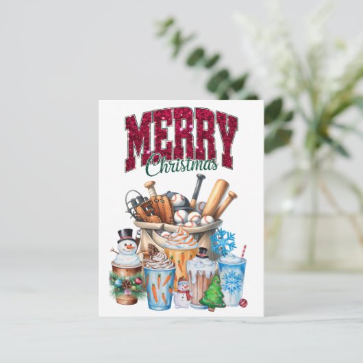 Baseball Weihnachten Thema (Stehend Vorderseite)