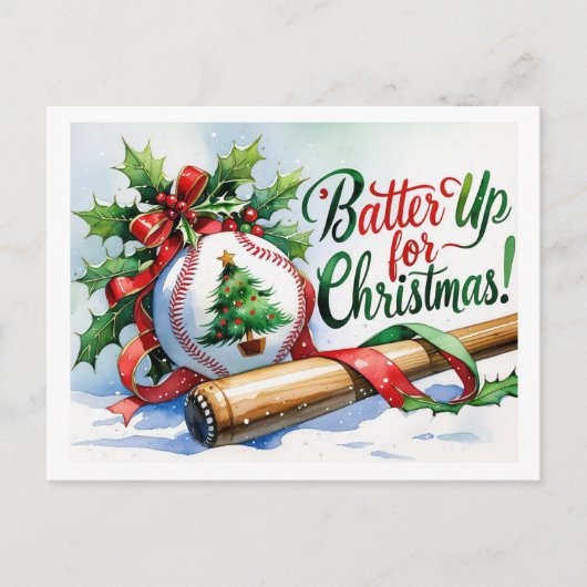 Baseball Weihnachten Thema (Vorderseite)
