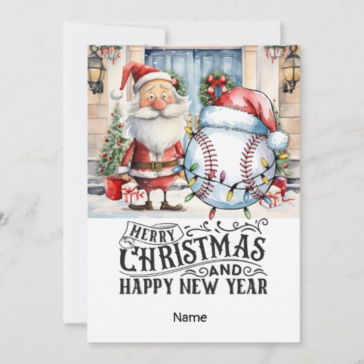 Baseball Weihnachten Thema (Vorderseite)