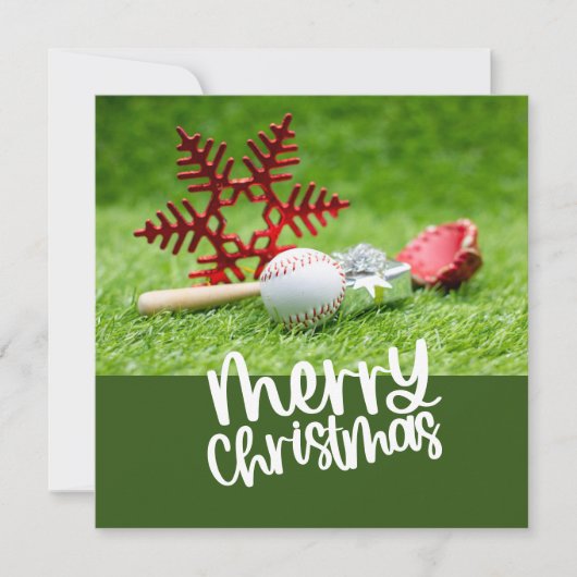 Baseball Weihnachten Thema (Vorderseite)