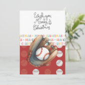 Baseball Weihnachten Thema (Stehend Vorderseite)