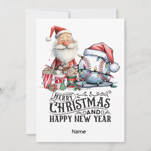 Baseball Weihnachten Thema (Vorderseite)