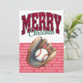 Baseball Weihnachten Thema (Stehend Vorderseite)