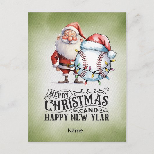 Baseball Weihnachten Thema (Vorderseite)