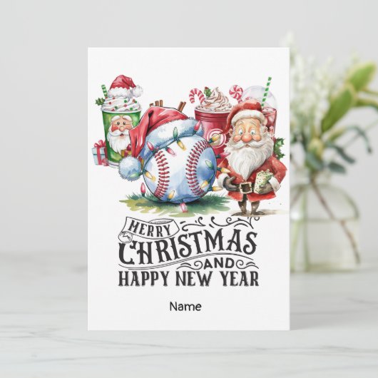 Baseball Weihnachten Thema (Stehend Vorderseite)