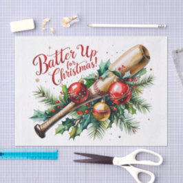 Baseball Weihnachten Thema Batter Up für Weihnacht Seidenpapier