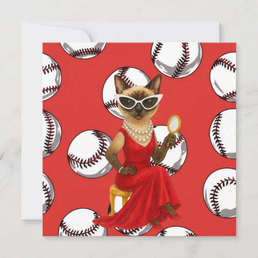 Baseball Weihnachten Thema für Cat Lovers (Vorderseite)