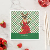 Baseball Weihnachten Thema für Cat Lovers Serviette (Beispiel)