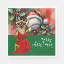 Baseball Weihnachten Thema für Cat Lovers