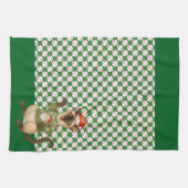 Baseball Weihnachten Thema für Katzenliebhaber Geschirrtuch (Horizontal)