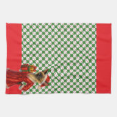 Baseball Weihnachten Thema für Katzenliebhaber Geschirrtuch (Horizontal)