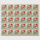 Baseball Weihnachten Thema für Spieler Geschenkpapier (Flach)