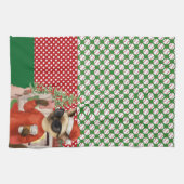 Baseball Weihnachten Thema Geschirrtuch (Horizontal)