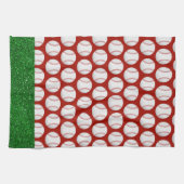 Baseball Weihnachten Thema Geschirrtuch (Horizontal)
