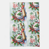 Baseball Weihnachten Thema Geschirrtuch (Vertikal)