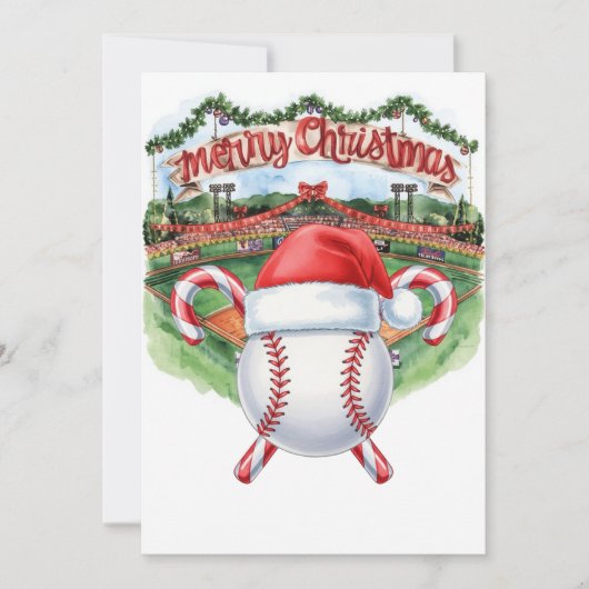 Baseball Weihnachten Thema im Stadion (Vorderseite)