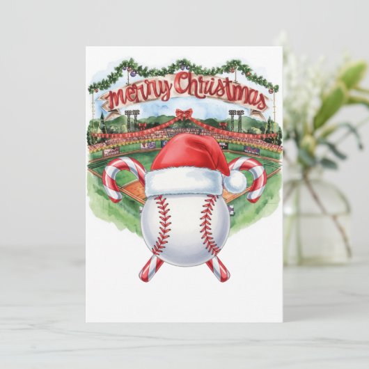 Baseball Weihnachten Thema im Stadion (Stehend Vorderseite)