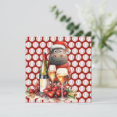 Baseball Weihnachten Thema mit Hippo (Stehend Vorderseite)
