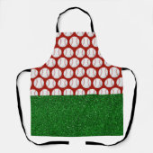 Baseball Weihnachten Thema Schürze (Vorderseite)