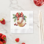 Baseball Weihnachten Thema Serviette (Beispiel)