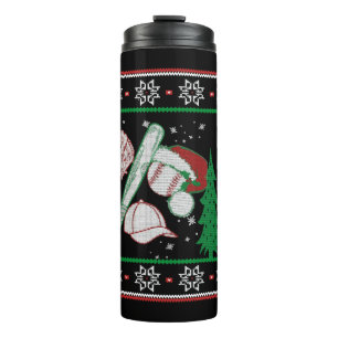 Baseball Weihnachten Thermosbecher