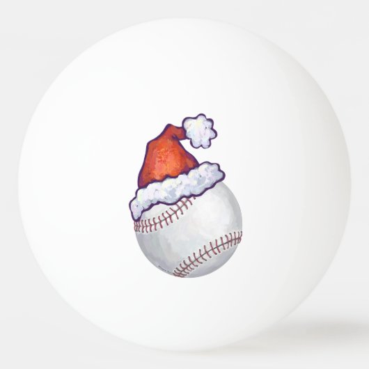 Baseball Weihnachten Tischtennisball (Rückseite)