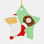Baseball Weihnachts-Keramik Ornament (Vorne)