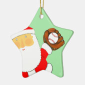 Baseball Weihnachts-Keramik Ornament (Links)