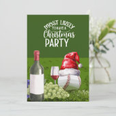Baseball Weihnachts-Party Save the Date für den Sp Einladung (Stehend Vorderseite)