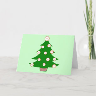 Baseball Weihnachtsbaum Feiertagskarte