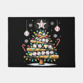 Baseball-Weihnachtsbaum Fußmatte (Vorderseite)