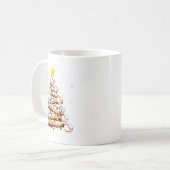 Baseball-Weihnachtsbaum-Licht Weihnachten Baseball Kaffeetasse (Vorderseite Links)