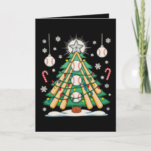 Baseball-Weihnachtsbaum-Lichter Ornamente Xmas Karte