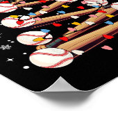 Baseball Weihnachtsbaum Light Xmas Baseball Boys K Poster (Ecke)