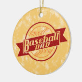 Baseball Weihnachtsbaum Ornament, Baseball Vater Keramikornament (Links)